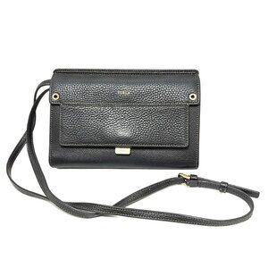 FURLA Like Mini Crossbody Shoulder Wallet - Dark Gray Leather